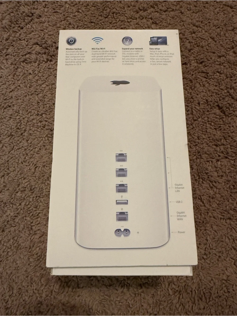 Apple AirPort Time Capsule 3TB White Wireless Backup Router